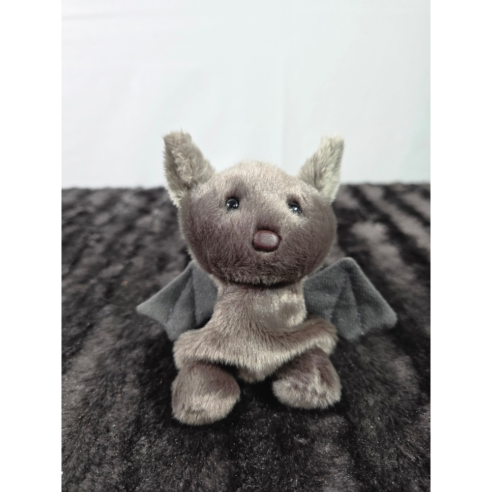 Aurora Palm Pals Luna Bat Grey Plush Stuffed Animal Bean Bag Toy 5 inch